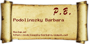 Podolinszky Barbara névjegykártya