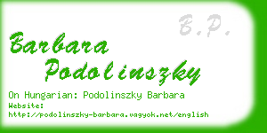 barbara podolinszky business card